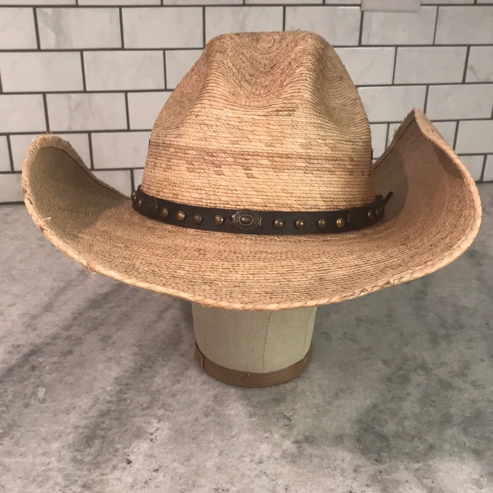 Western Express‎ Cowboy Hat Mens 7.5 Tan Straw 15XXXX Southwestern Rodeo